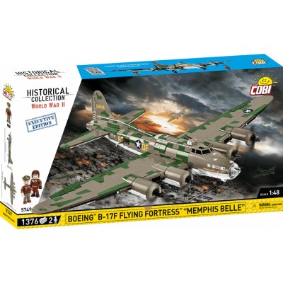 COBI 5749 World War II Americký dálkový bombardovací letoun Boeing B-17F Létající pevnost (Memphis Belle) 1:48 – Zboží Dáma