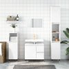 Koupelnový nábytek Nábytek XL Koupelnová skříňka lesklá bílá 30x30x190 cm kompozitní dřevo