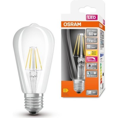 Osram 4058075603035 LED žárovka s redukcí modrého světla E27 5,8 W EDISON, teplá bílá – Hledejceny.cz