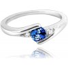 Prsteny Minet stříbrný prsten s tmavě modrým zirkonem JMAN0046MR