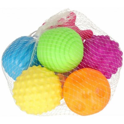 KIK Senzorické míčky pro děti sada 6 ks v síťce – Hledejceny.cz