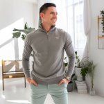 Iron Aesthetics Tomas svetr se zipem šedý – Zboží Dáma