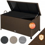 Casaria Polyratanový 122 x 56 x 61cm hnědý 103761 – Zboží Mobilmania