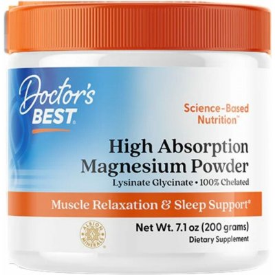 Doctor’s Best High Absorption Magnesium Powder 200 g – Hledejceny.cz