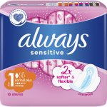 Always Ultra Wings Normal Plus Sensitive hygienické vložky 10 ks – Hledejceny.cz