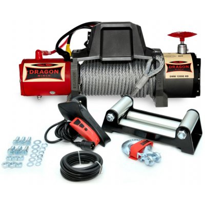 Elektrický naviják 5,4t 24V ocelové lano 30m DRAGON WINCH DWM 12000 HD | Zboží Auto