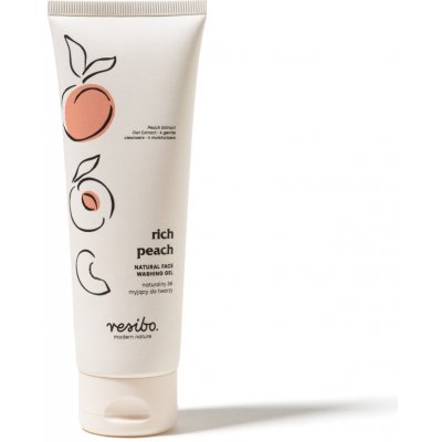 Resibo Natural Face Washing Gel with Peach Extract jemný čisticí a odličovací gel 125 ml