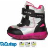 Dětské kotníkové boty D.D.Step dívčí zimní obuv F651-454BM černá