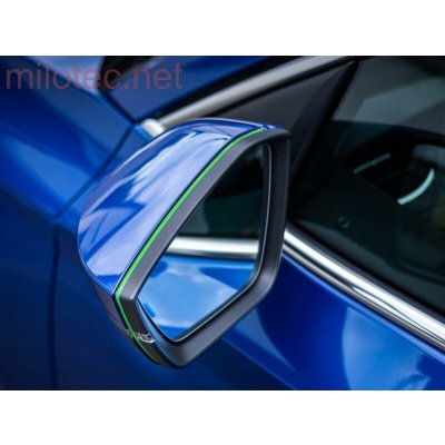Lišta na zpětná zrcátka Milotec, zelená 2ks, Škoda Octavia II FL, III, IV, Superb II, III, Rapid, Citigo, Yeti, Fabia III, Kodiaq I,II, Karoq, Scala, Kamiq , Enyaq | Zboží Auto