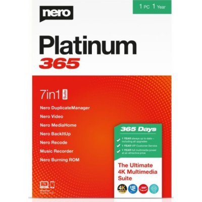 Nero Platinum 365 - CZ - roční verze 7 programů v 1 | EMEA-12200020/1316 – Zboží Živě