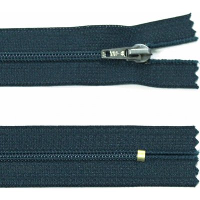 Spirálový zip no.3 nerozepínací 22cm - více barev color: 624 petrolejová + nikl – Hledejceny.cz