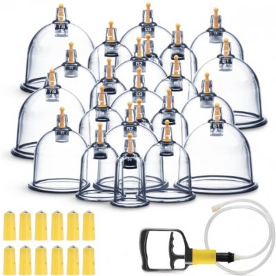 4FIZJO Sada plastových čínských vakuových masážních baněk 24ks – Zboží Dáma