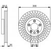 Brzdový kotouč BOSCH Brzdový kotouč větraný Ø368mm 0 986 479 A33