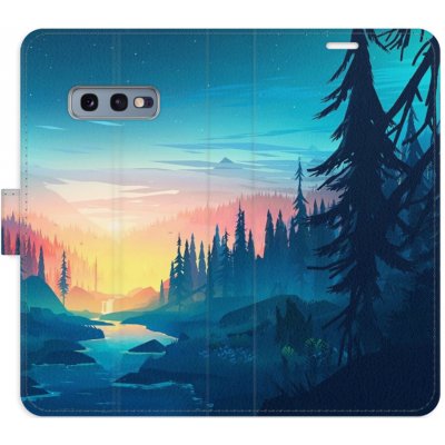 Pouzdro iSaprio Flip s kapsičkami na karty - Magical Landscape Samsung Galaxy S10e – Zboží Mobilmania