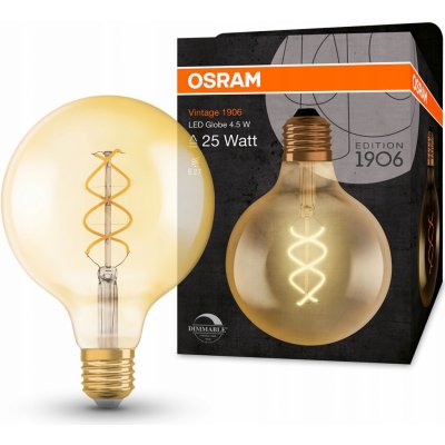 Osram 4058075270008 LED A A++ E E27 tvar globusu 5 W teplá bílá – Zboží Mobilmania