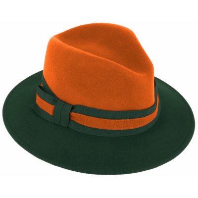 Fiebig Aisha dámský dvoubarevný plstěný klobouk Orange – Zboží Mobilmania