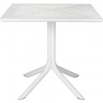 Nardi Bílý plastový zahradní stůl Clip 80 x 80 cm – Hledejceny.cz