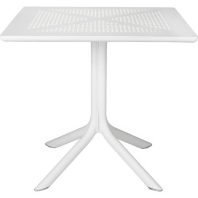 Nardi Bílý plastový zahradní stůl Clip 80 x 80 cm – Hledejceny.cz