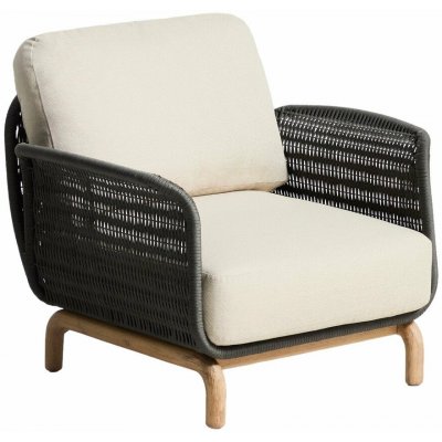 Kave Home Alipa zahradní křeslo šedá/béžová/tmavá 92 cm, 85 cm, 88 cm – Hledejceny.cz