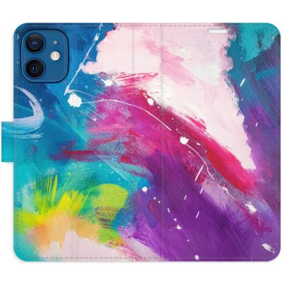 Pouzdro iSaprio Flip s kapsičkami na karty - Abstract Paint 05 Apple iPhone 12 mini – Zboží Mobilmania