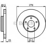 Brzdový kotouč Bosch 0 986 479 173 přední levý nebo pravý | Zboží Auto
