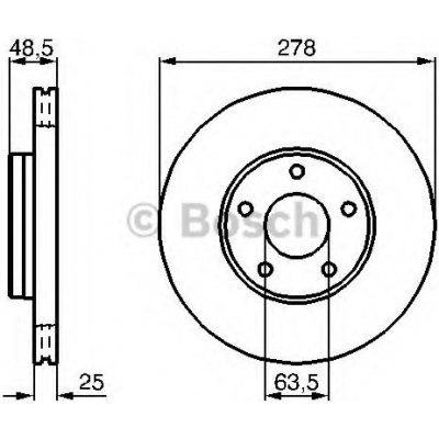 Brzdový kotouč Bosch 0 986 479 173 přední levý nebo pravý | Zboží Auto