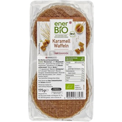 enerBiO BIO karamelové vafle 175 g – Zboží Dáma