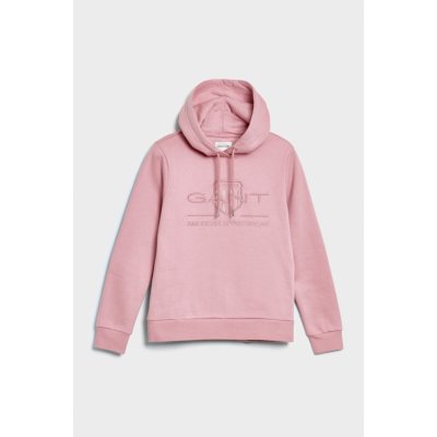 Gant REG TONAL SHIELD HOODIE růžová