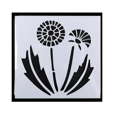 Plastová šablona 13x13 cm Pampeliška – Zboží Dáma