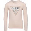 Dětské tričko GUESS LS t shirt dětské tričko s dlouhým rukávem růžová