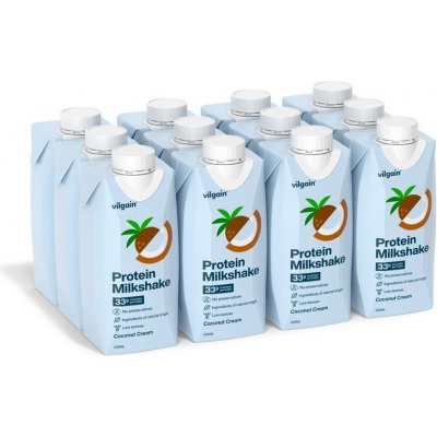 Vilgain Protein Milkshake 12 × kokosový krém 330 ml – Zboží Dáma