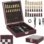 Dárková SADA na víno s mini šachy Wine&Chess DÁREK otvírák – Zboží Dáma