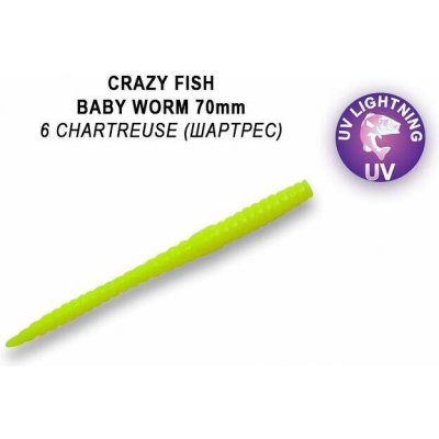 Crazy Fish Trout Worm Classic MF Floating 7 cm 06 Chartreuse 12 ks – Zbozi.Blesk.cz