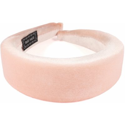 Široká sametová čelenka do vlasů světle oranžová – Zbozi.Blesk.cz