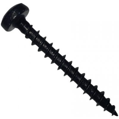 Vrut univerzální půlkulatá hlava pozidriv zinek černý 5,0x50, 15 ks – Sleviste.cz