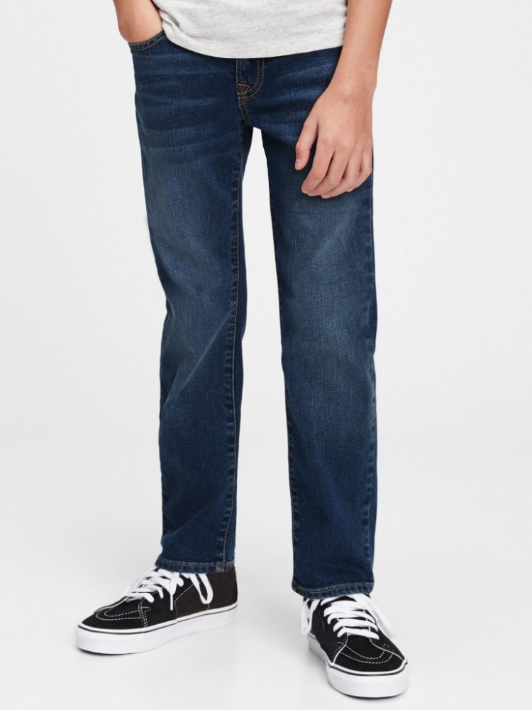 Gap dětské džíny straight jeans with Washwell modrá | Srovnanicen.cz