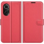 Litchi PU kožené peněženkové pouzdro na mobil Huawei Nova 9 SE - červené – Zboží Živě
