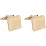Bubibubi manžetové knoflíčky zlatý matný čtverec – Sleviste.cz