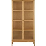 House Nordic Zamora široká dřevěná prosklená 180 cm hnědá – Zbozi.Blesk.cz