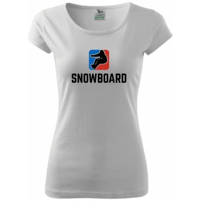 Snowboard logo pure dámské triko bílá – Zboží Mobilmania