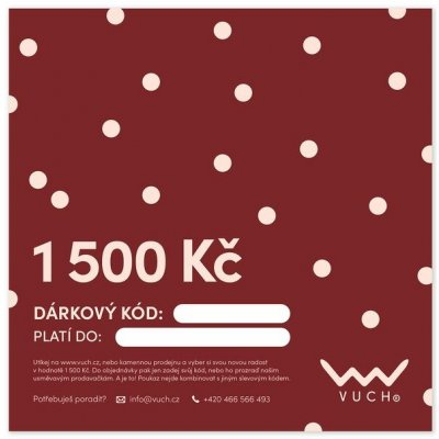 VUCH Elektronický dárkový poukaz v hodnotě 1500 Kč – Sleviste.cz