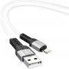 usb kabel Borofone BX64 Special Silicone - USB na Lightning - 2,4A, 1m, bílý