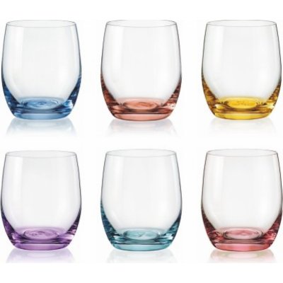 Crystalex Sklenice na nealko rum a whisky Club Spectrum (mix barev) 6 x 300 ml – Zboží Dáma