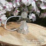 Atelier Fantazie Andílek pro štěstí s minerálem - Křišťál – Sleviste.cz