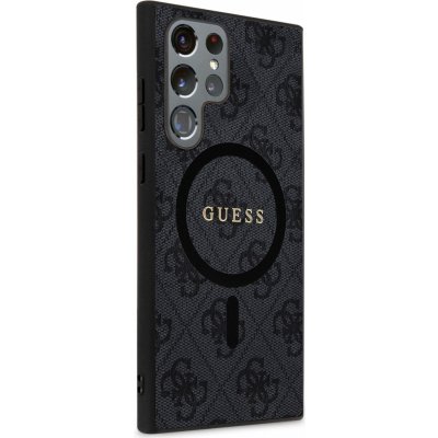 Guess PU Leather 4G Colored Ring MagSafe Samsung Galaxy S24 Ultra černé – Zbozi.Blesk.cz