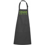Dobrý Triko Zástěra s potiskem Vegan symboly Antracitová – Hledejceny.cz