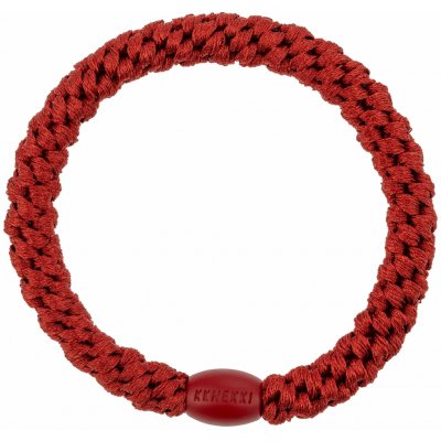 KKNEKKI Gumička do vlasů Kknekki Burned Red, červená barva, textil – Zboží Dáma