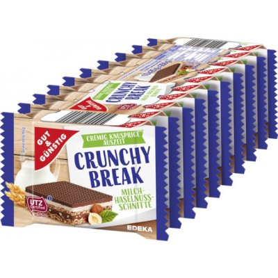G&G Crunchy Break s lískooříškovým a mléčným krémem 10 x 25 g – Zboží Dáma