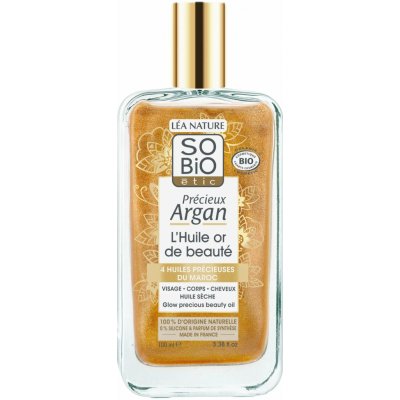 SO’BiO étic Précieux Argan Pěstící olej na tělo, tvář i vlasy BIO - zlatý (100 ml) – Zboží Dáma