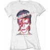 Dámské tričko s potiskem David Bowie tričko Aladdin Sane white